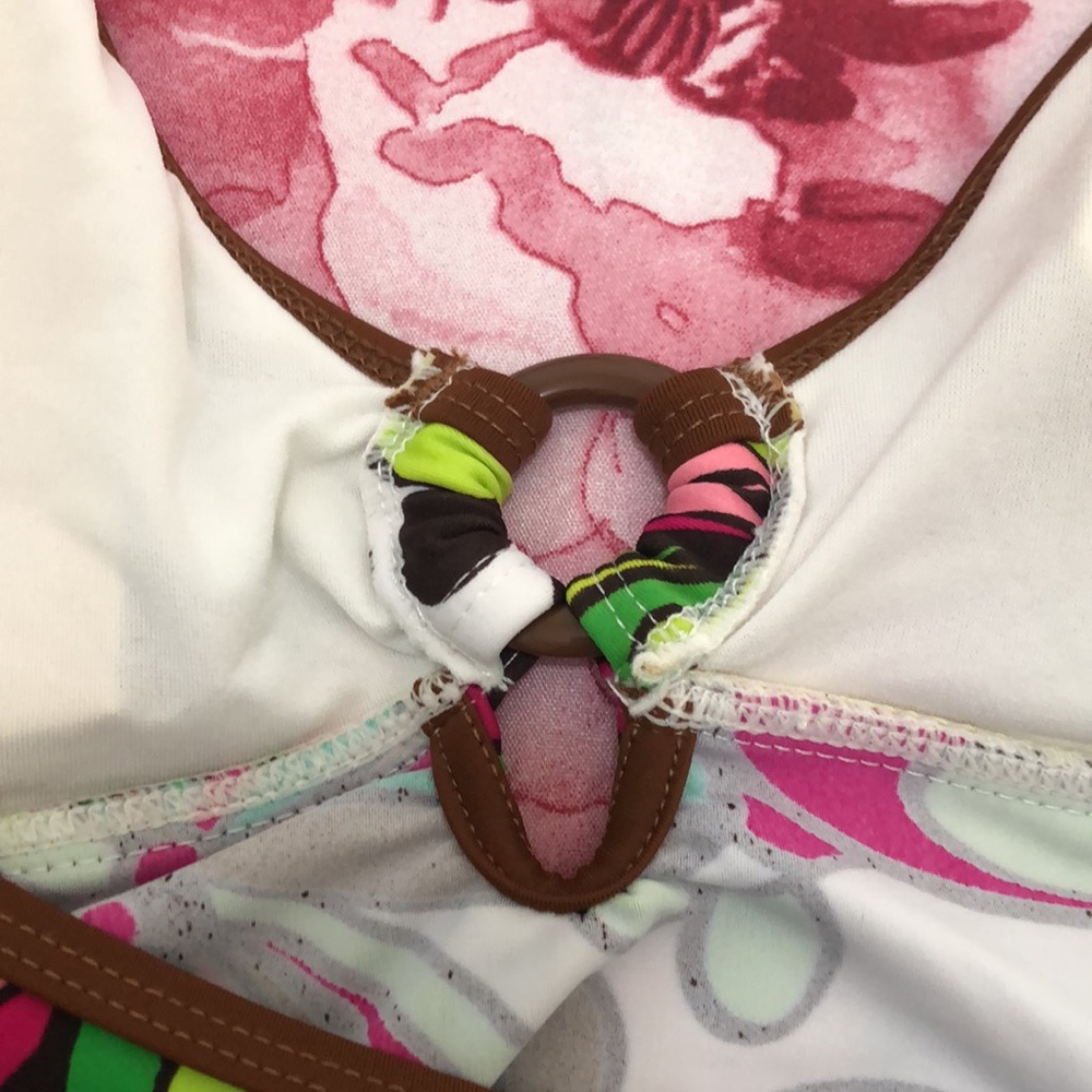 Athletic Works Women’s Floral Print Swim Top Size L - Picture 9 of 12